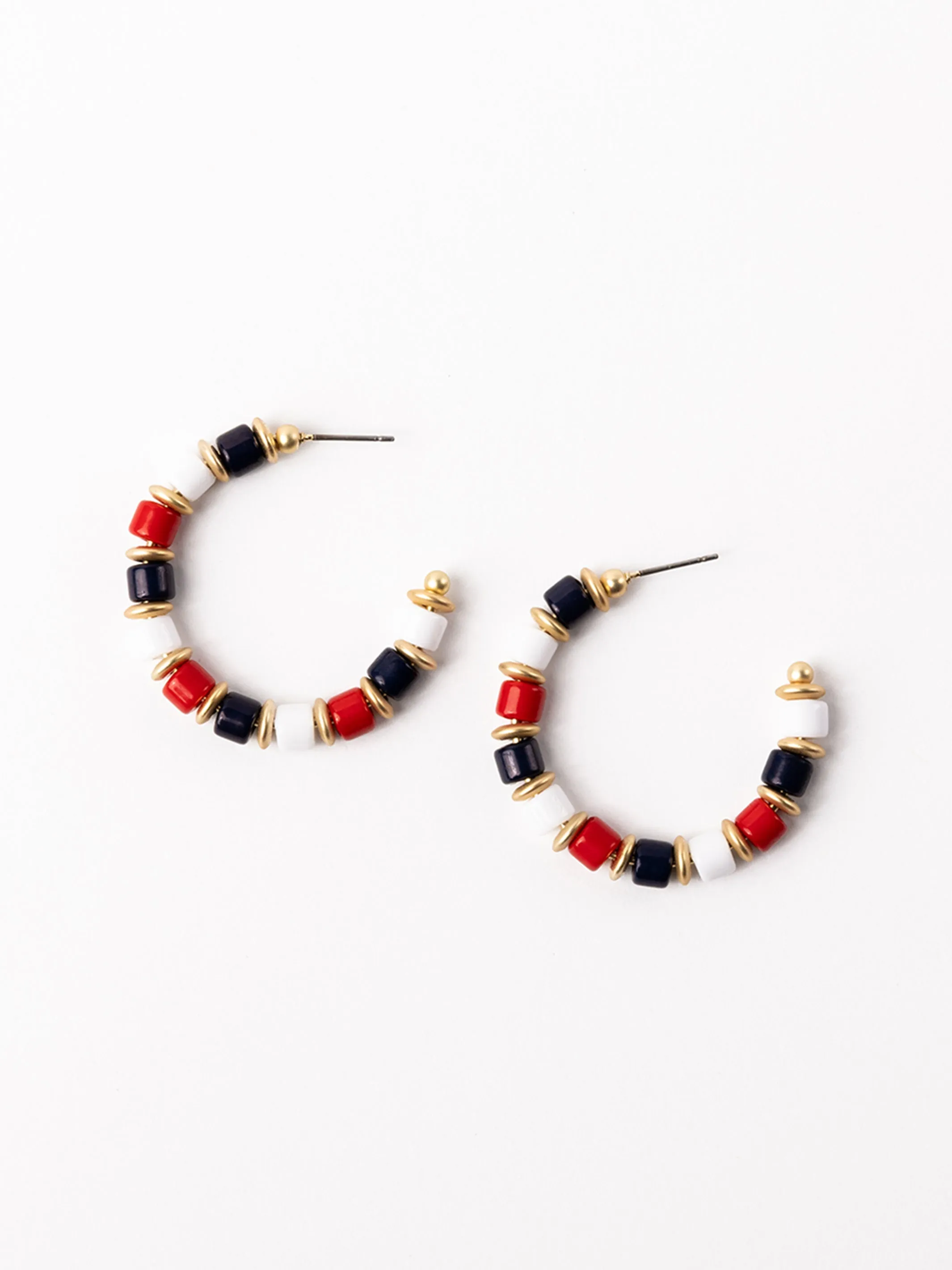 Cara Earrings | Red + Blue sold by Michelle McDowell product image thumbnail 2