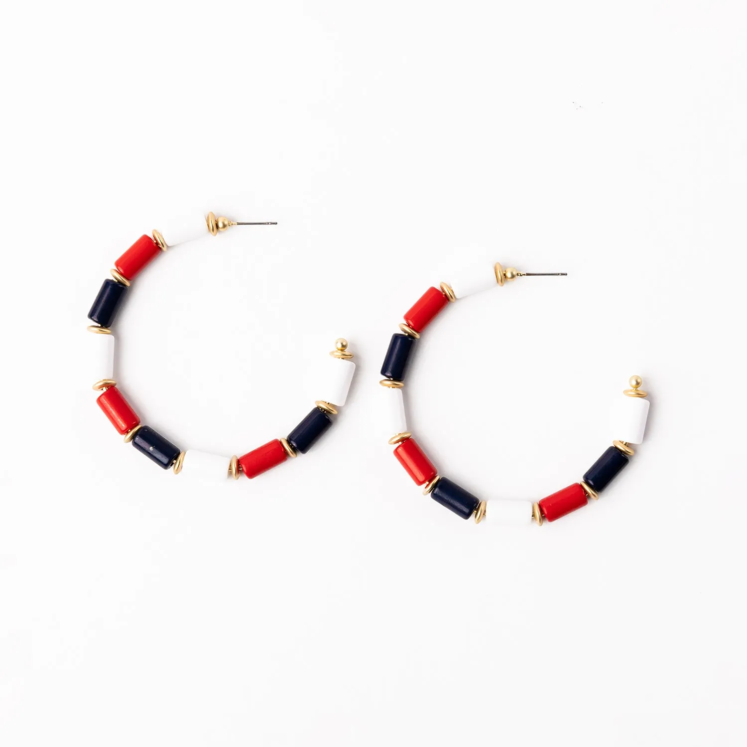Cara Earrings | Red + Blue sold by Michelle McDowell product image thumbnail 3