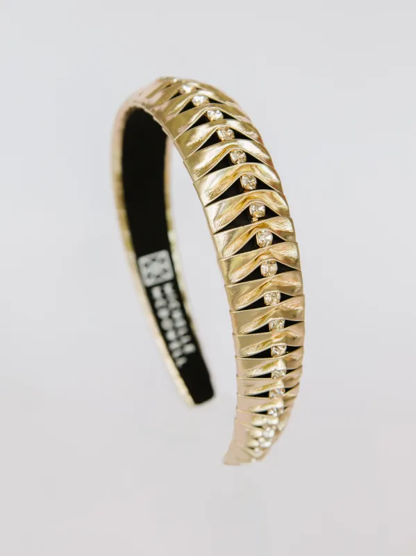 Kim Headband | Gold sold by Michelle McDowell