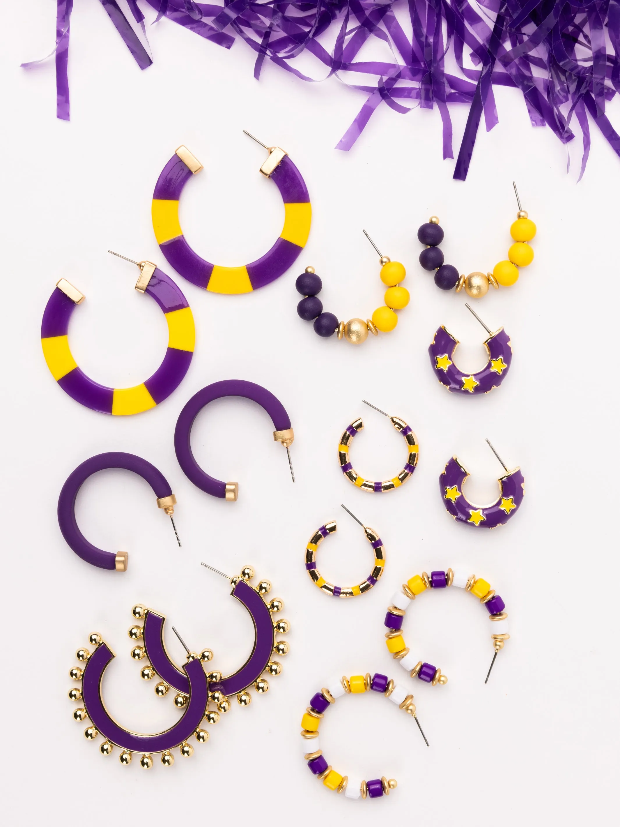 Cara Earrings | Purple + Gold sold by Michelle McDowell product image thumbnail 4