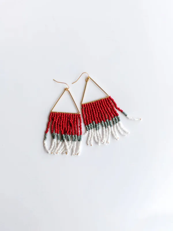 Greer Earrings | Crimson + White sold by Michelle McDowell