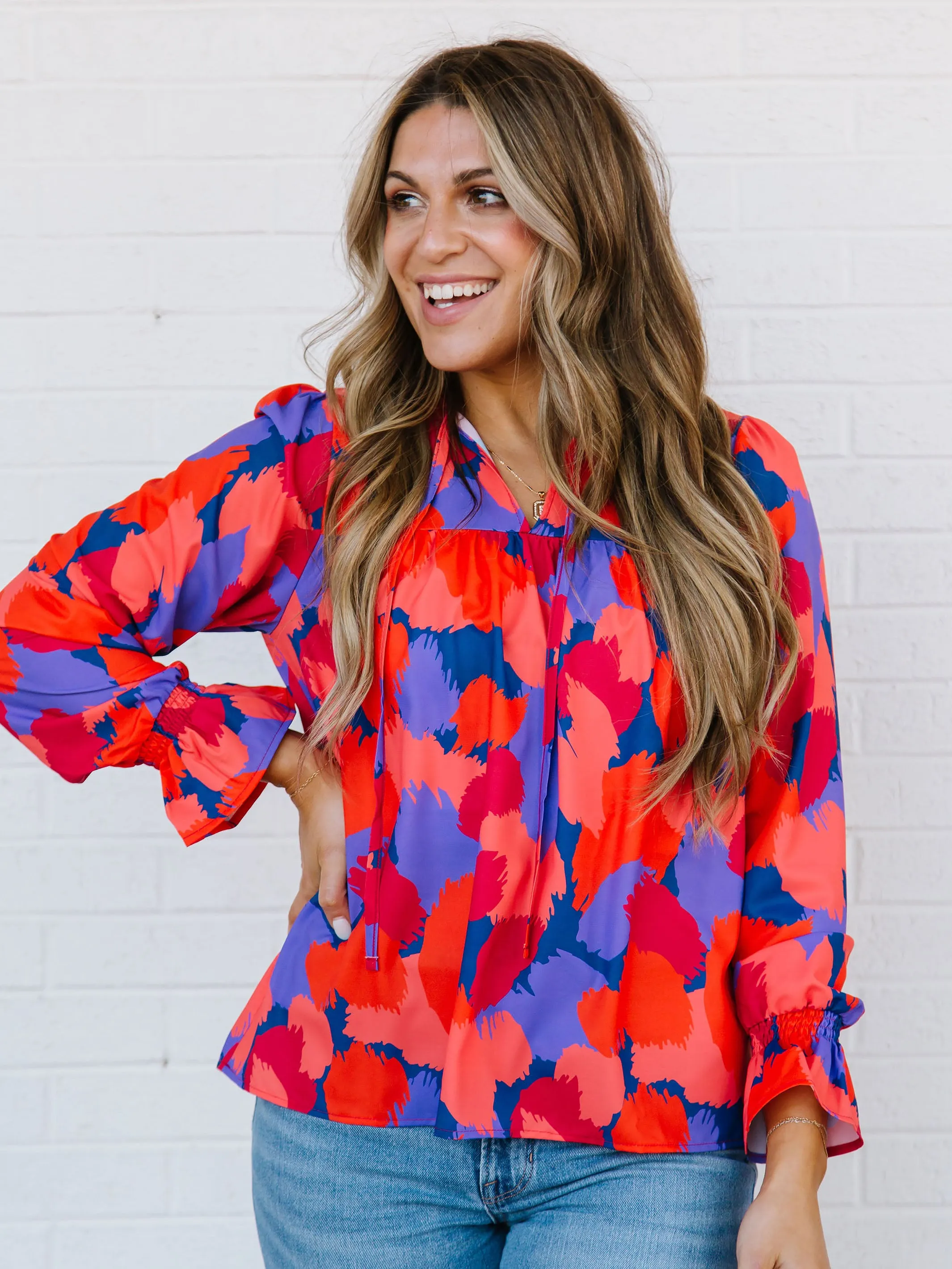 FINAL SALE - Elena Top | Midnight Haze Orange sold by Michelle McDowell