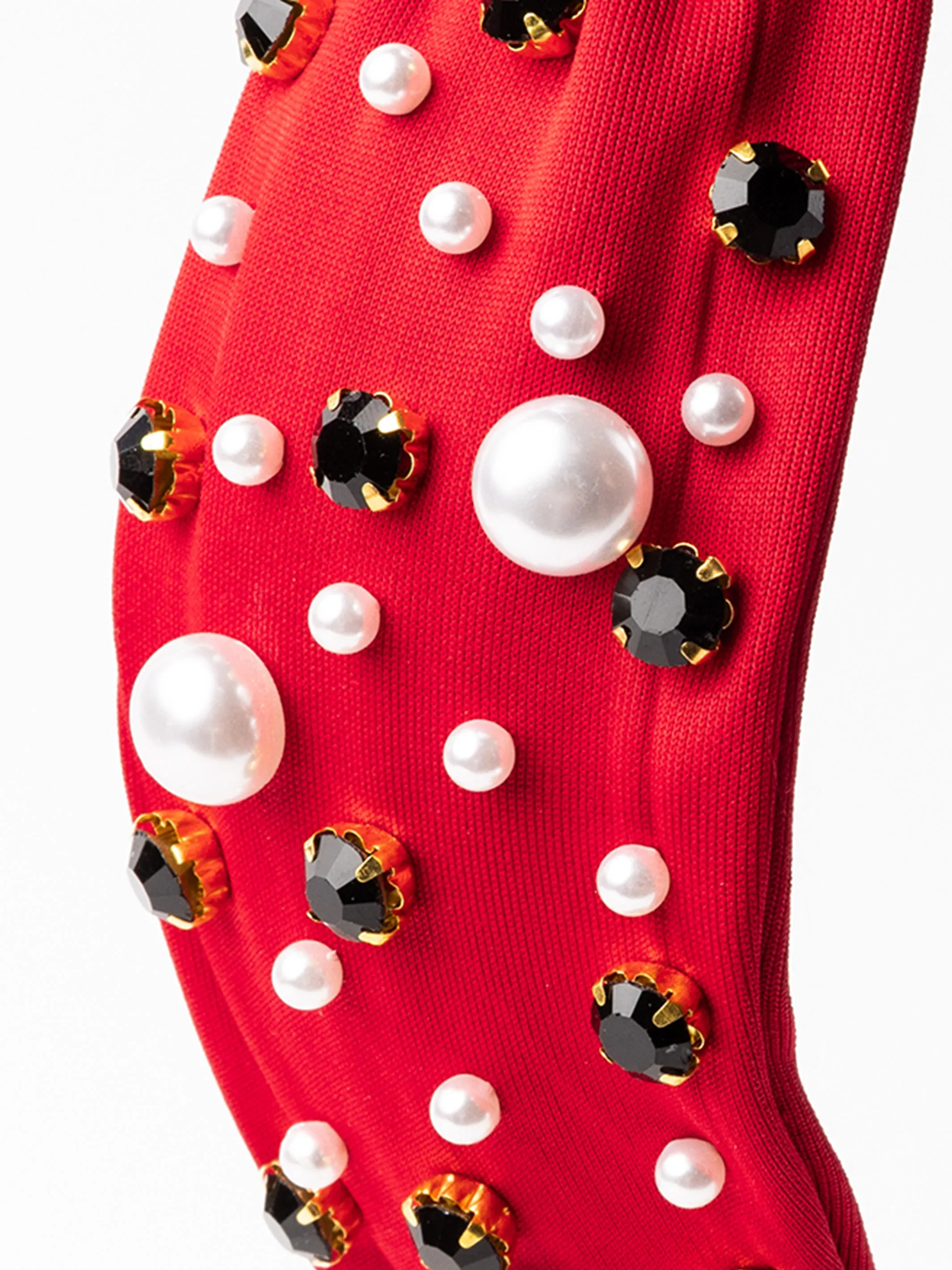 Charleigh Headband | Red + Black sold by Michelle McDowell product image thumbnail 2