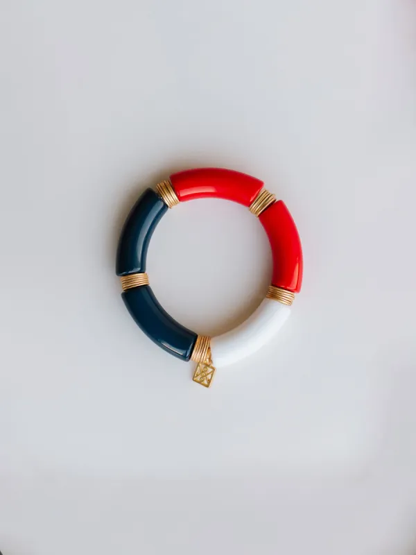 Brogan Bracelet | Red + Blue sold by Michelle McDowell