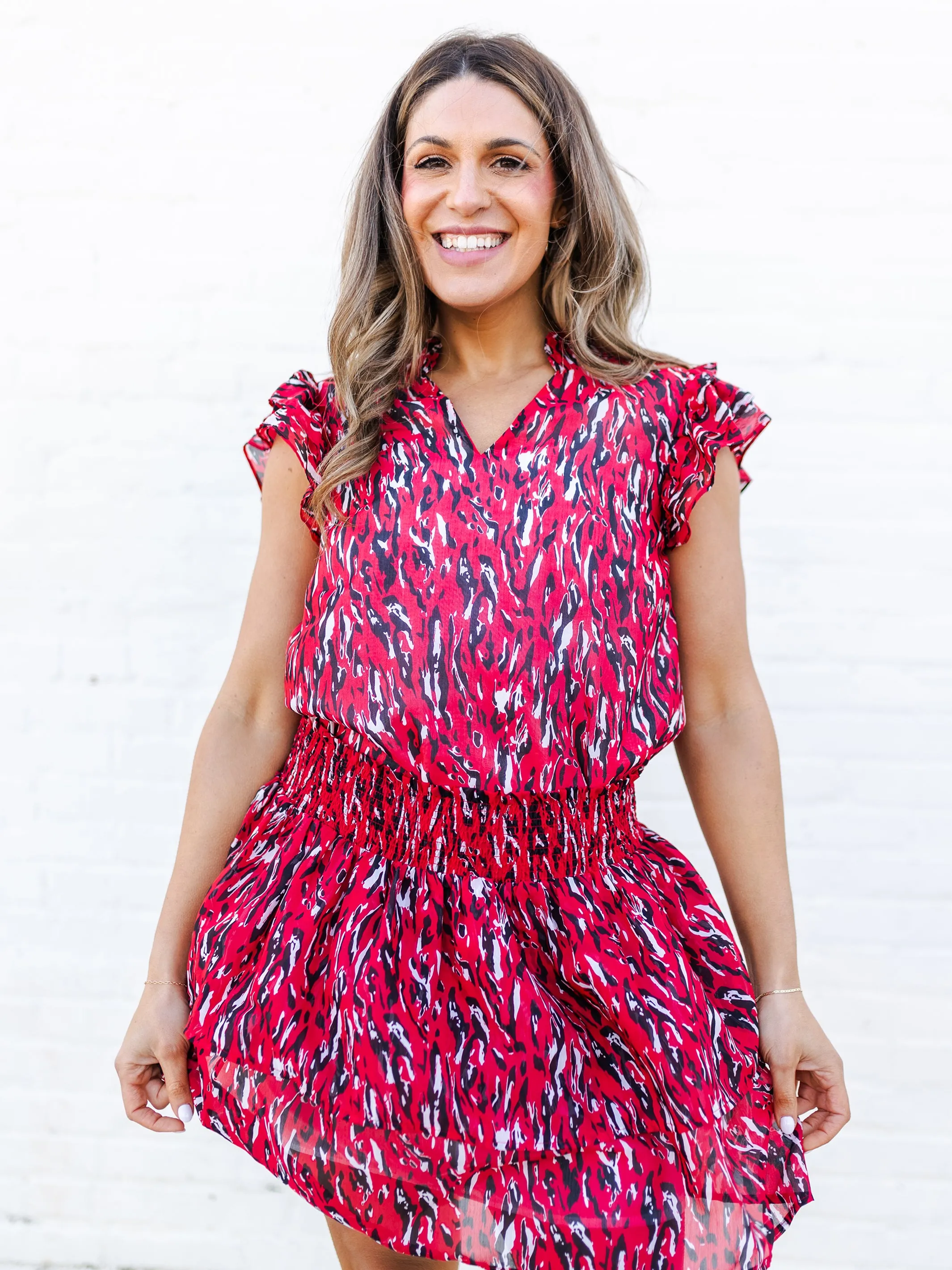 Marley Skirt | Tiger Tail Red + Black sold by Michelle McDowell product image thumbnail 2