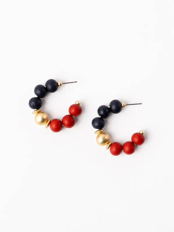 Janette Earrings | Red + Blue sold by Michelle McDowell