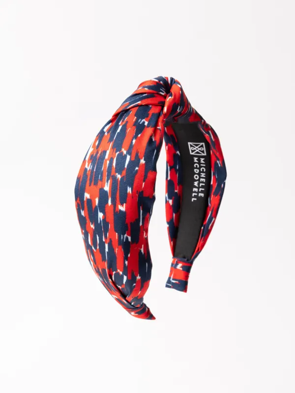 Luna Headband | Tailgate Time Red + Blue sold by Michelle McDowell