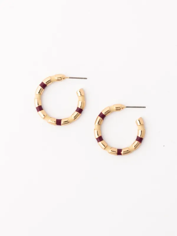 Nellie Earrings | Garnet + Gold sold by Michelle McDowell