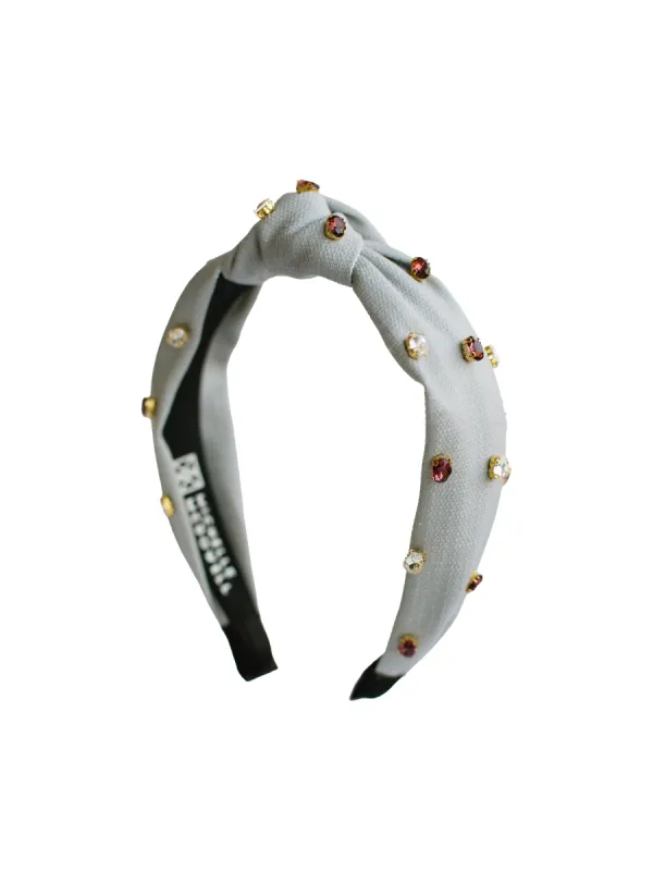 Krista Headband | Maroon + Gray sold by Michelle McDowell