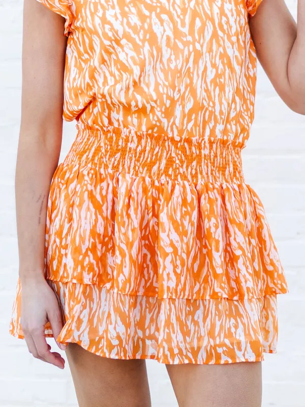 Marley Skirt | Tiger Tail Orange + White made by Michelle McDowell