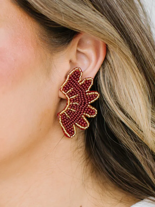 Ella Earrings | Garnet + Gold made by Michelle McDowell