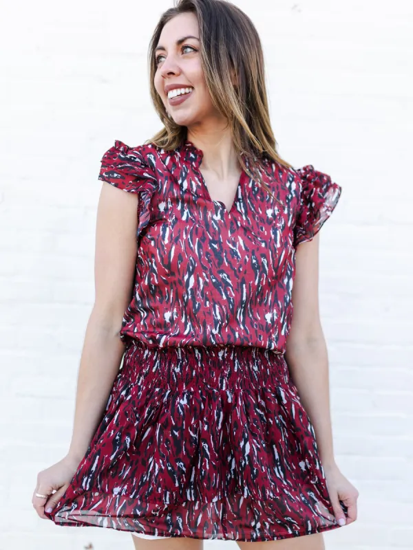 Marley Skirt | Tiger Tail Garnet + Black made by Michelle McDowell