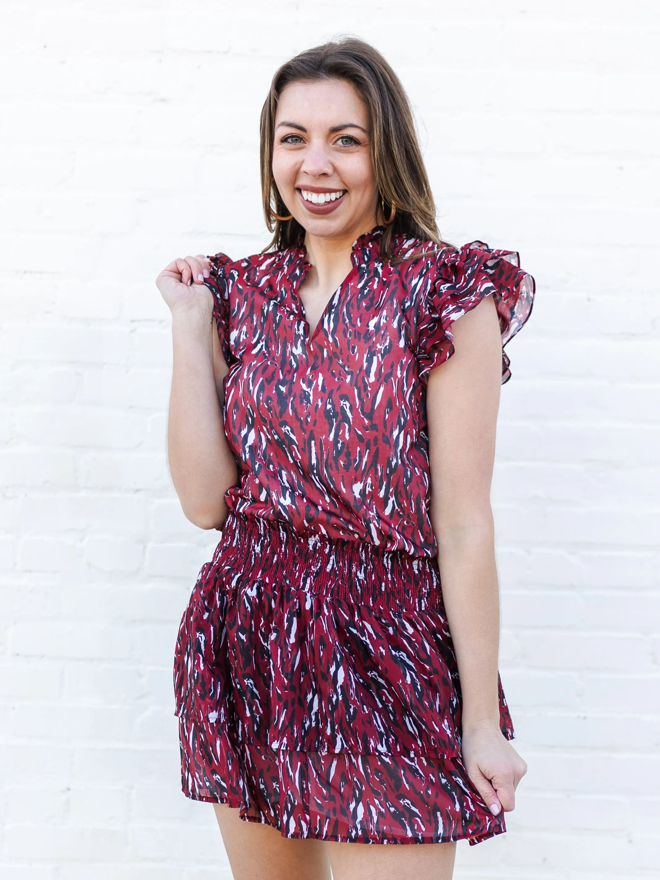 Marley Skirt | Tiger Tail Garnet + Black sold by Michelle McDowell product image thumbnail 4