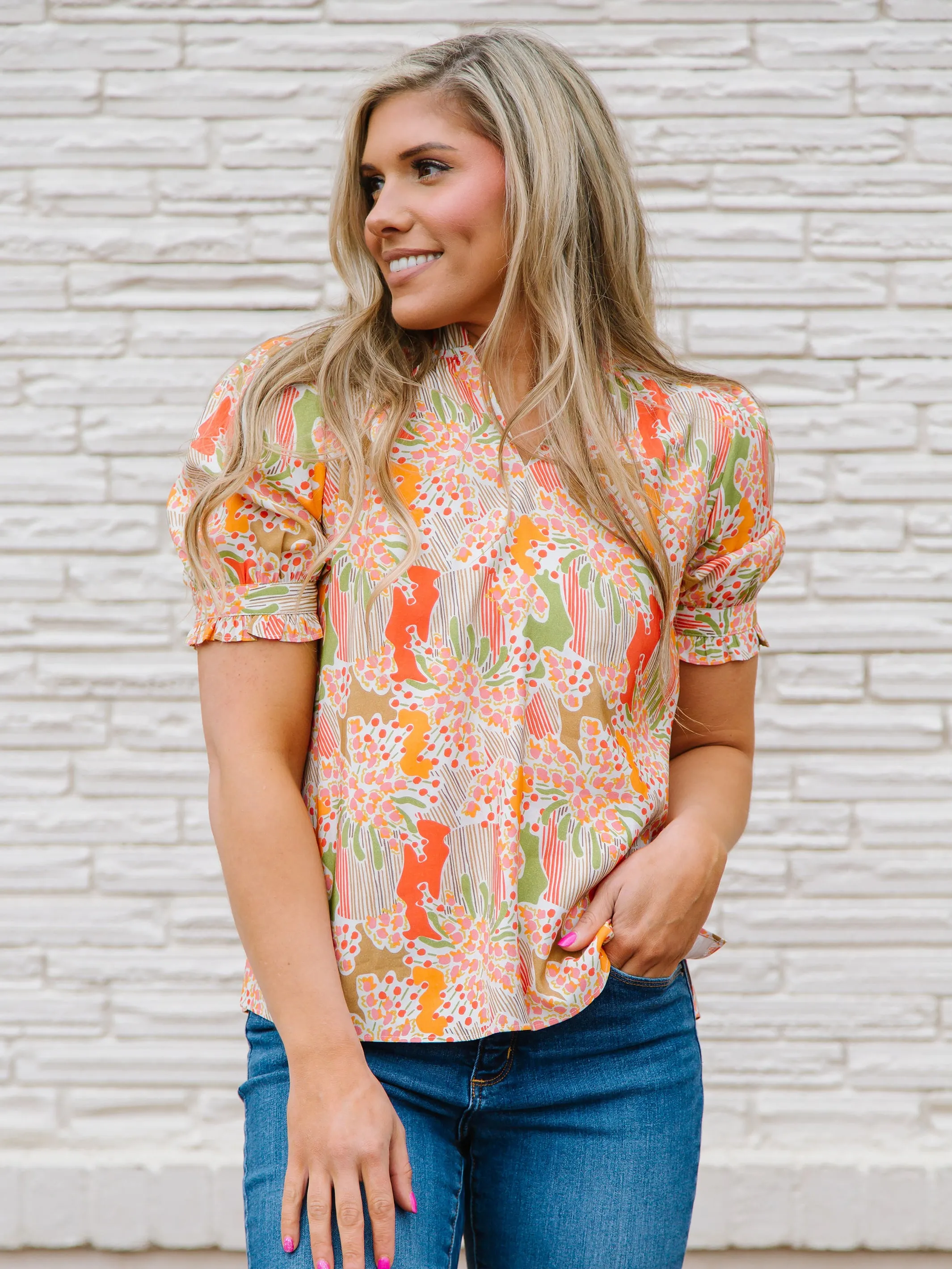 FINAL SALE - Marie Top | Center Piece Tan sold by Michelle McDowell