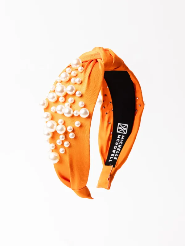 Samson Headband |  Orange + White made by Michelle McDowell