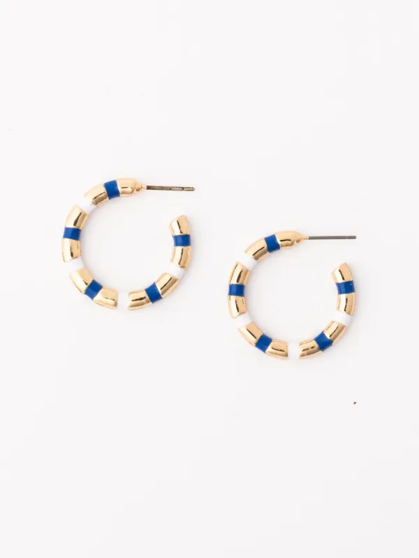 Nellie Earrings | Blue + White sold by Michelle McDowell
