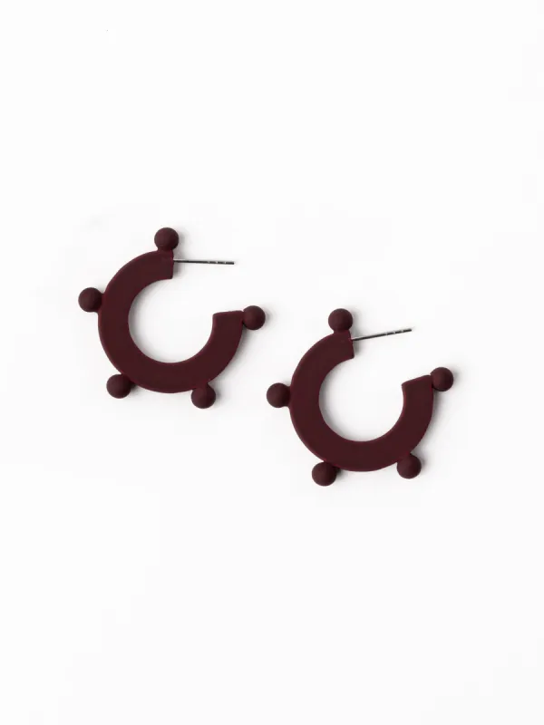 Astrid Earrings | Maroon sold by Michelle McDowell