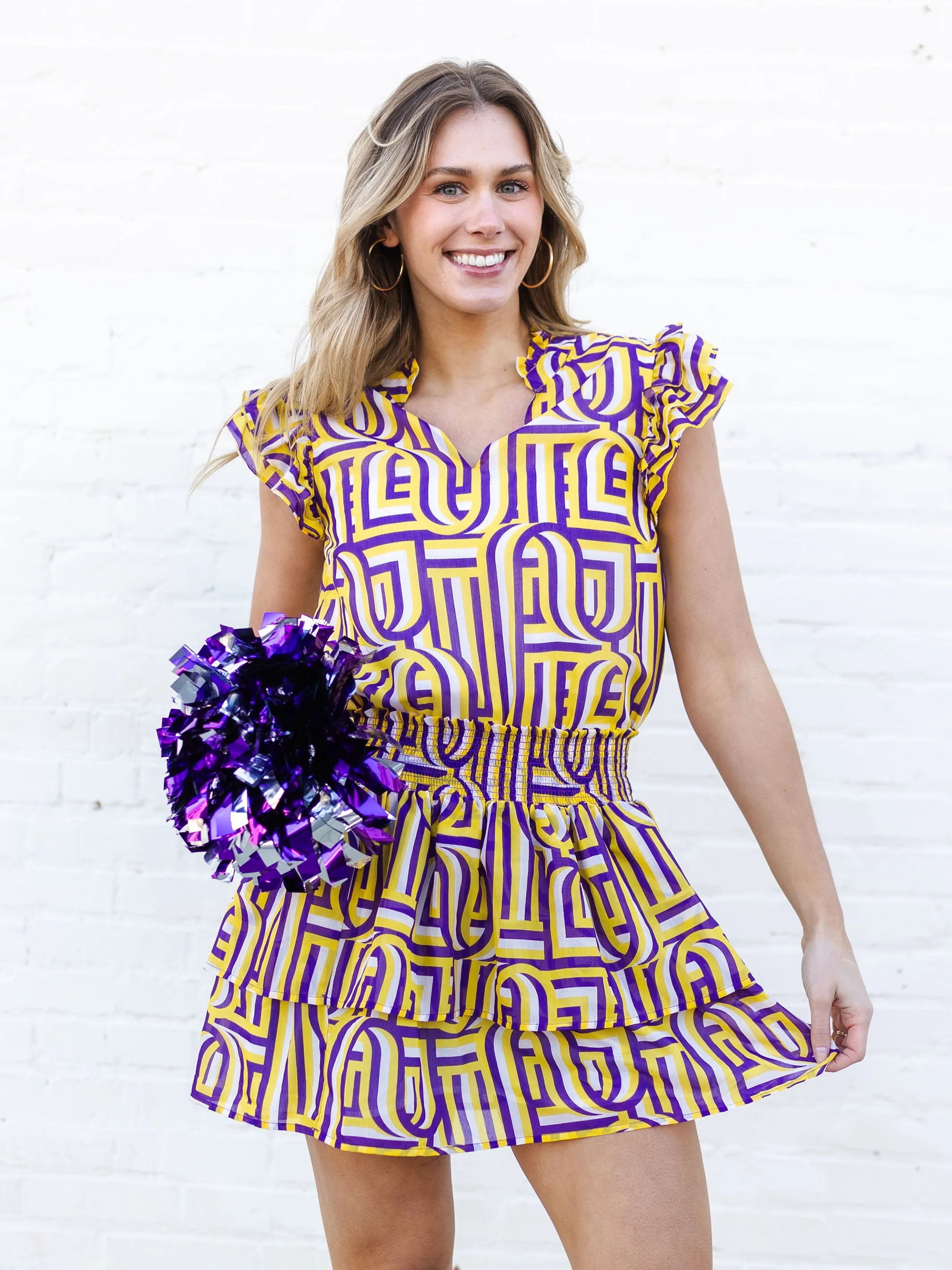 Marley Skirt | Touchdown Purple + Gold sold by Michelle McDowell product image thumbnail 3