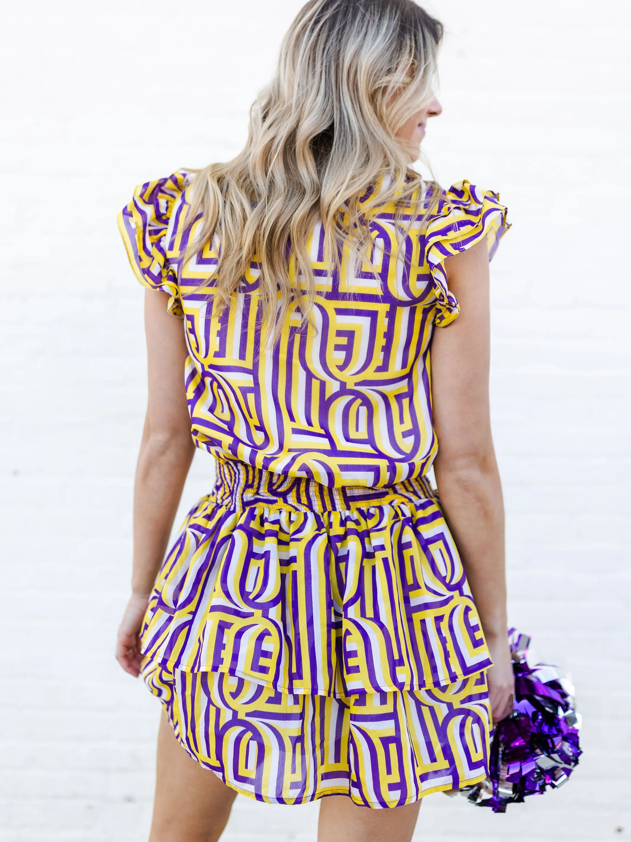Marley Skirt | Touchdown Purple + Gold sold by Michelle McDowell product image thumbnail 4