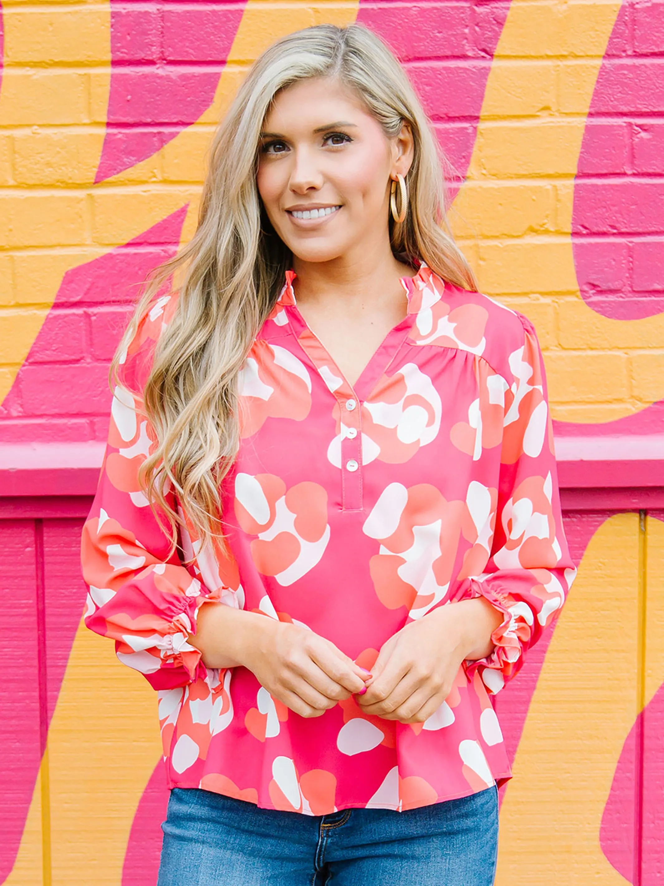 FINAL SALE - Gianna Top | Spot On Pink sold by Michelle McDowell