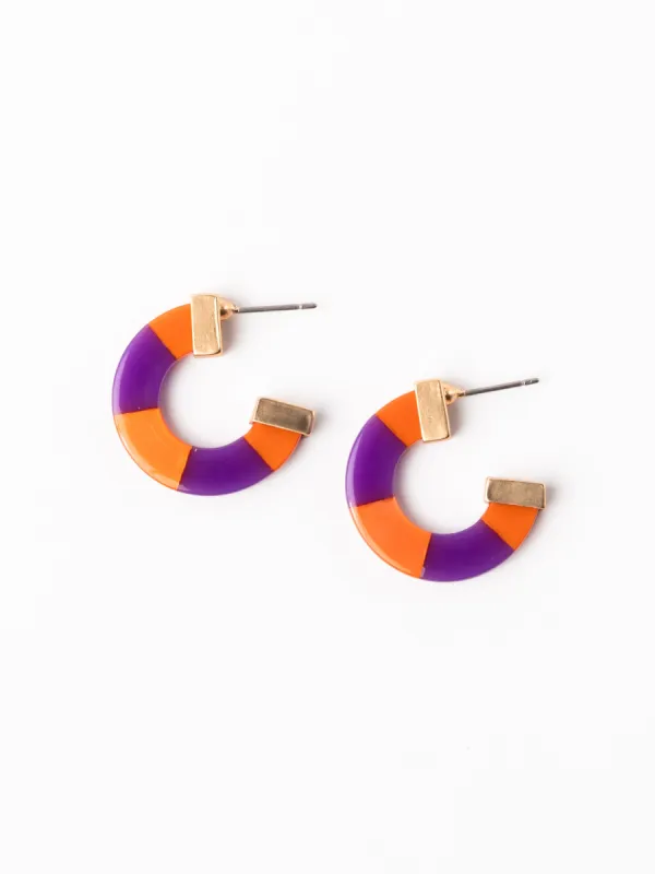 Melody Earrings | Purple + Orange sold by Michelle McDowell