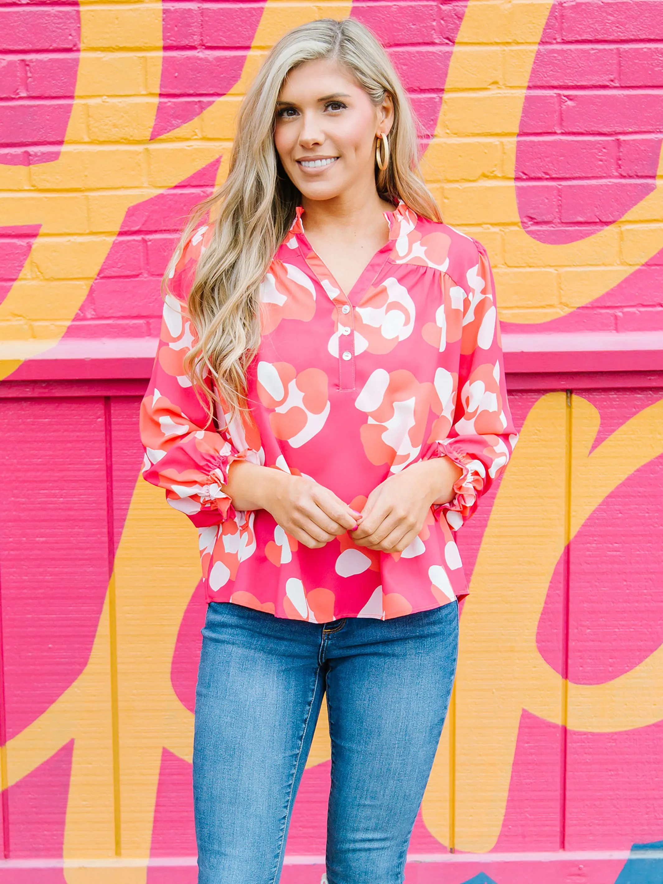 FINAL SALE - Gianna Top | Spot On Pink sold by Michelle McDowell product image thumbnail 3