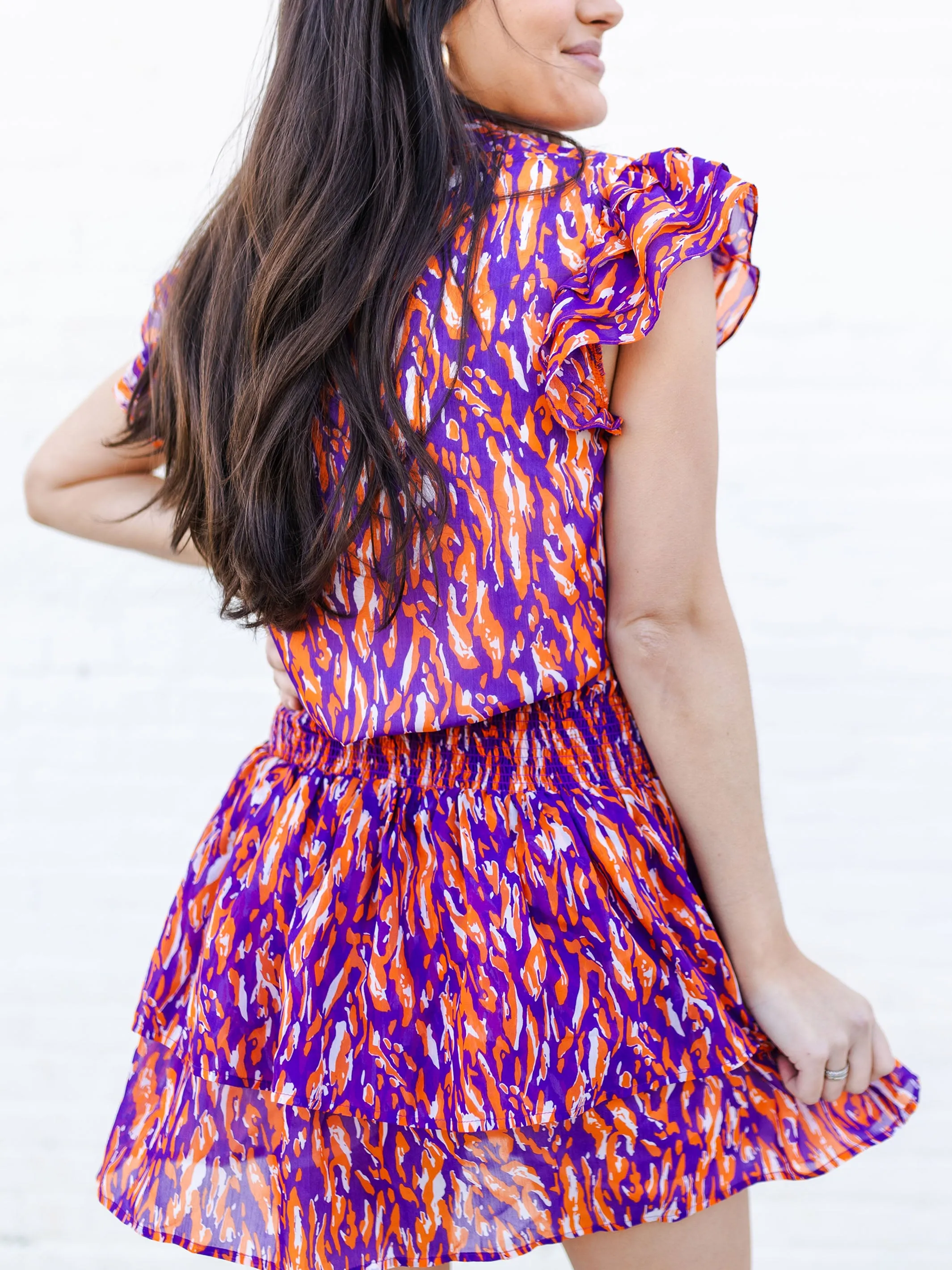 Marley Skirt | Tiger Tail Purple + Orange sold by Michelle McDowell product image thumbnail 5