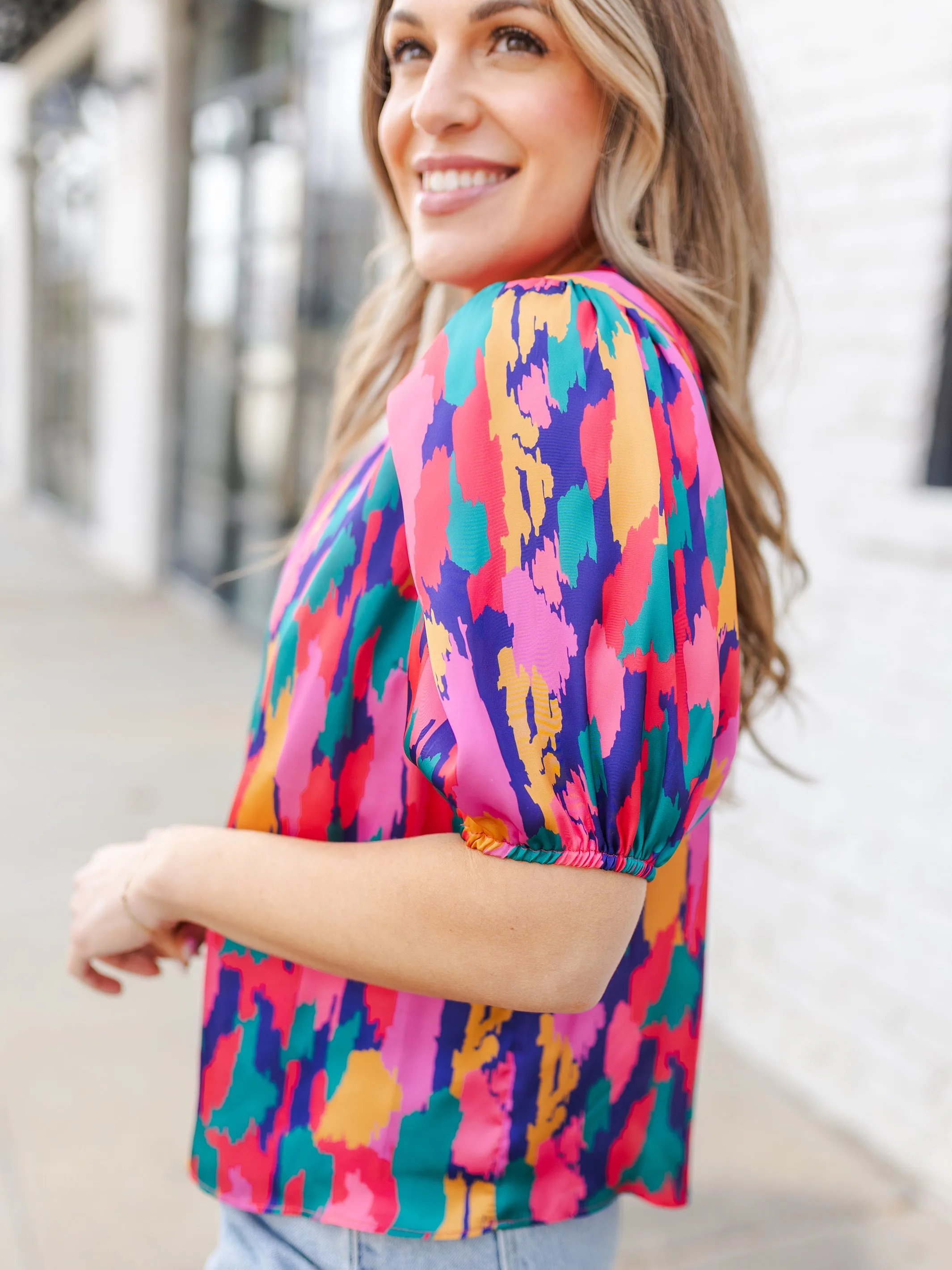 FINAL SALE - Libby Top | Stroke of Luck Purple sold by Michelle McDowell product image thumbnail 4