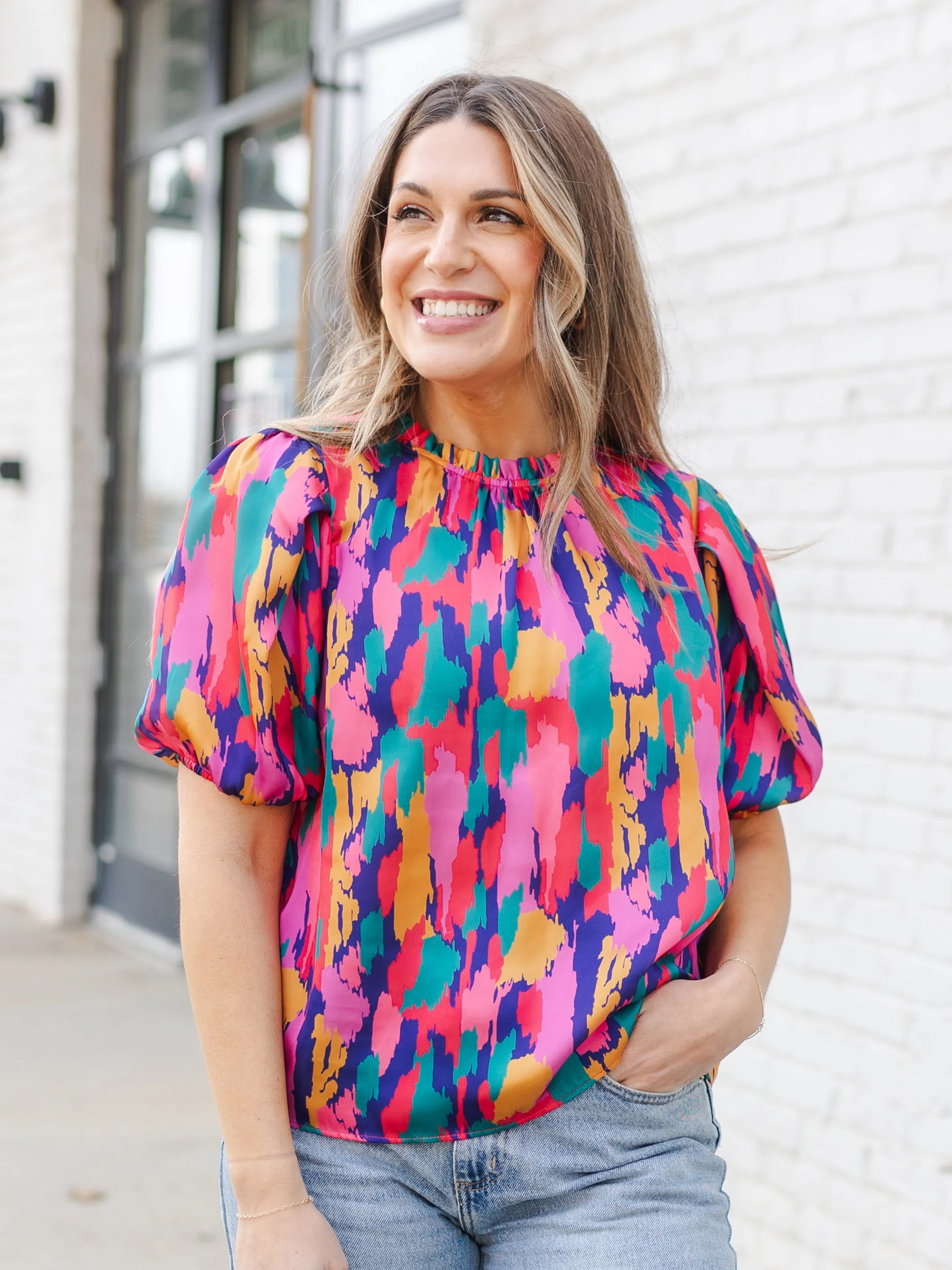 FINAL SALE - Libby Top | Stroke of Luck Purple sold by Michelle McDowell product image thumbnail 2