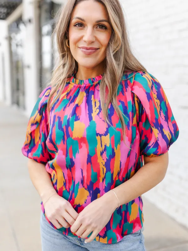 FINAL SALE - Libby Top | Stroke of Luck Purple sold by Michelle McDowell