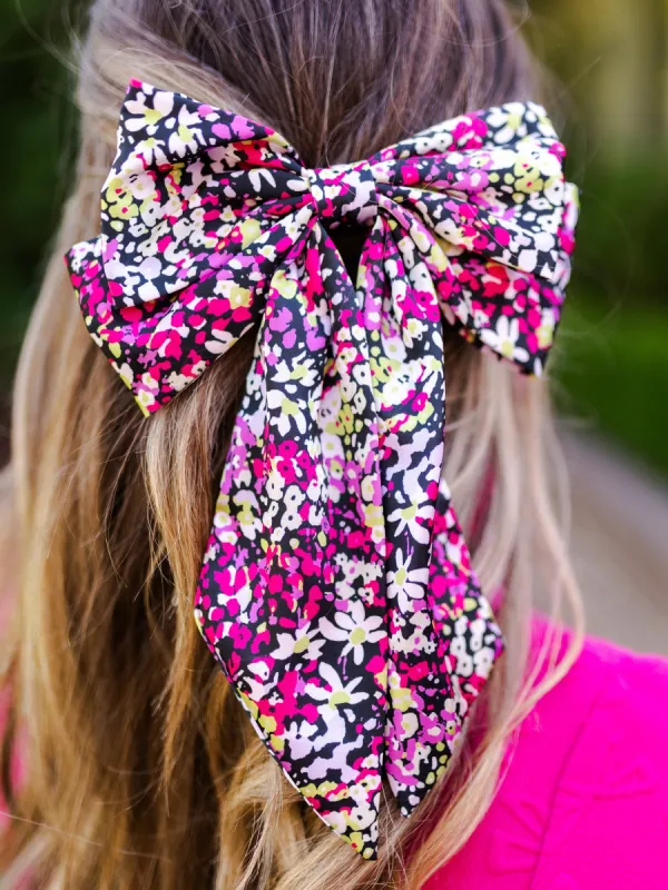 FINAL SALE - Mia Hair Bow | Secret Garden Pink sold by Michelle McDowell