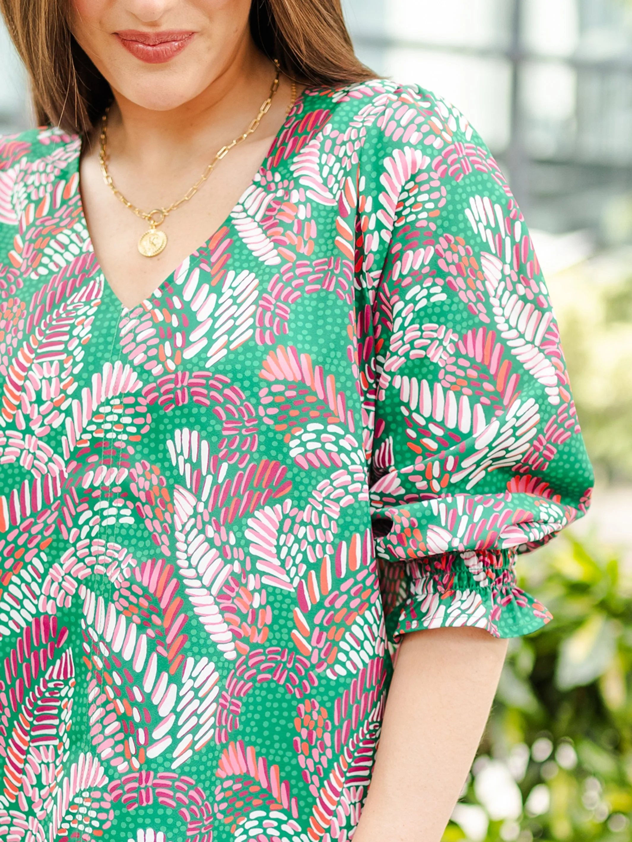 FINAL SALE - Juliet Top | Mosaic Meadow Pine sold by Michelle McDowell product image thumbnail 3