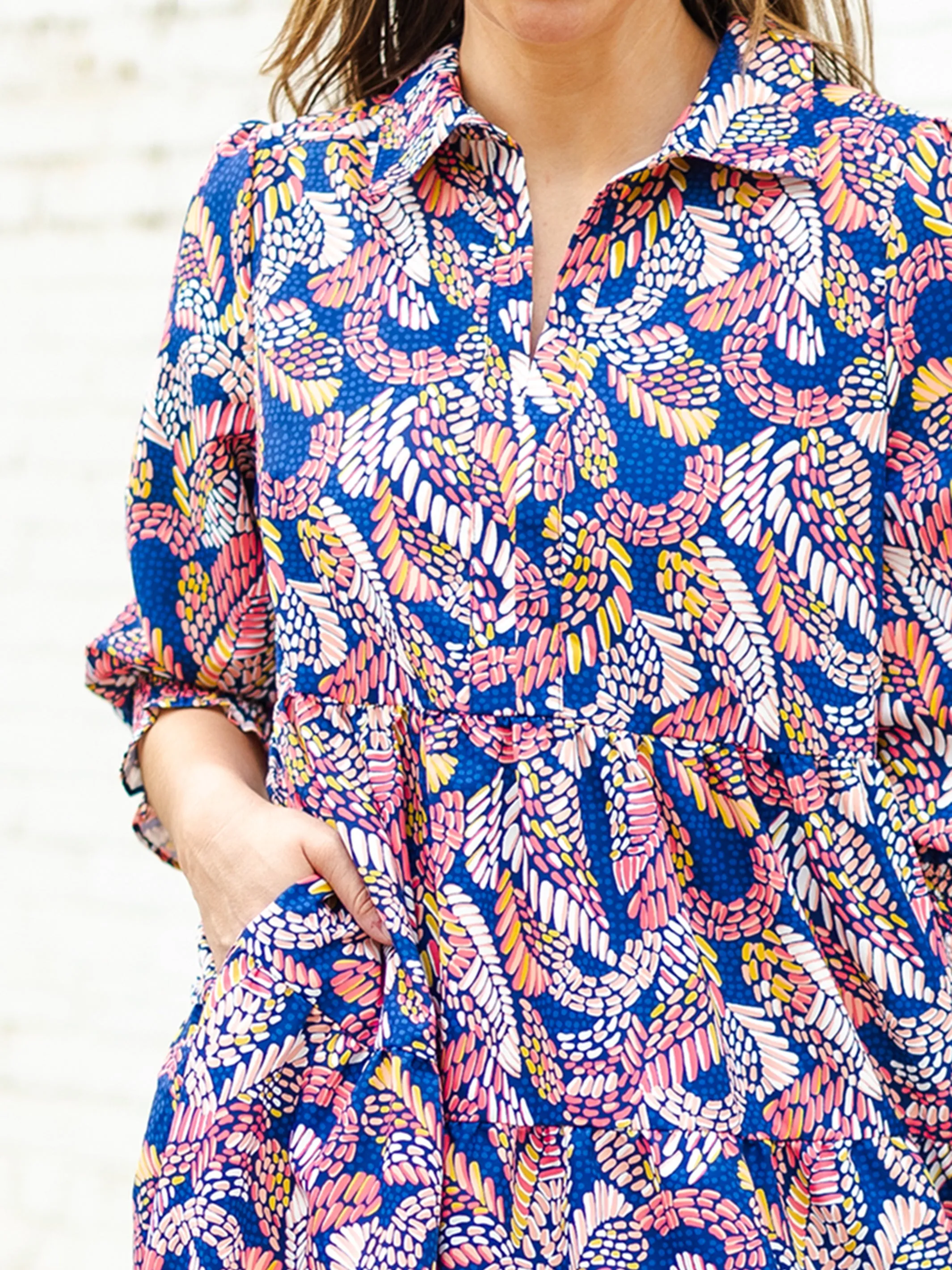 FINAL SALE - Eleanor Dress | Mosaic Meadow Navy sold by Michelle McDowell product image thumbnail 3