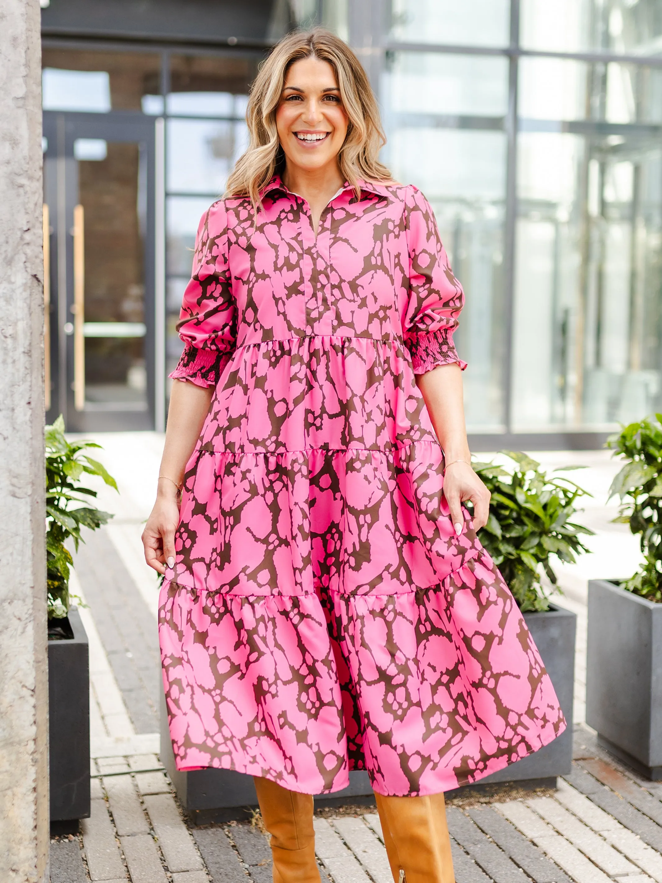 Eleanor Dress | Happy Place Pink sold by Michelle McDowell product image thumbnail 3