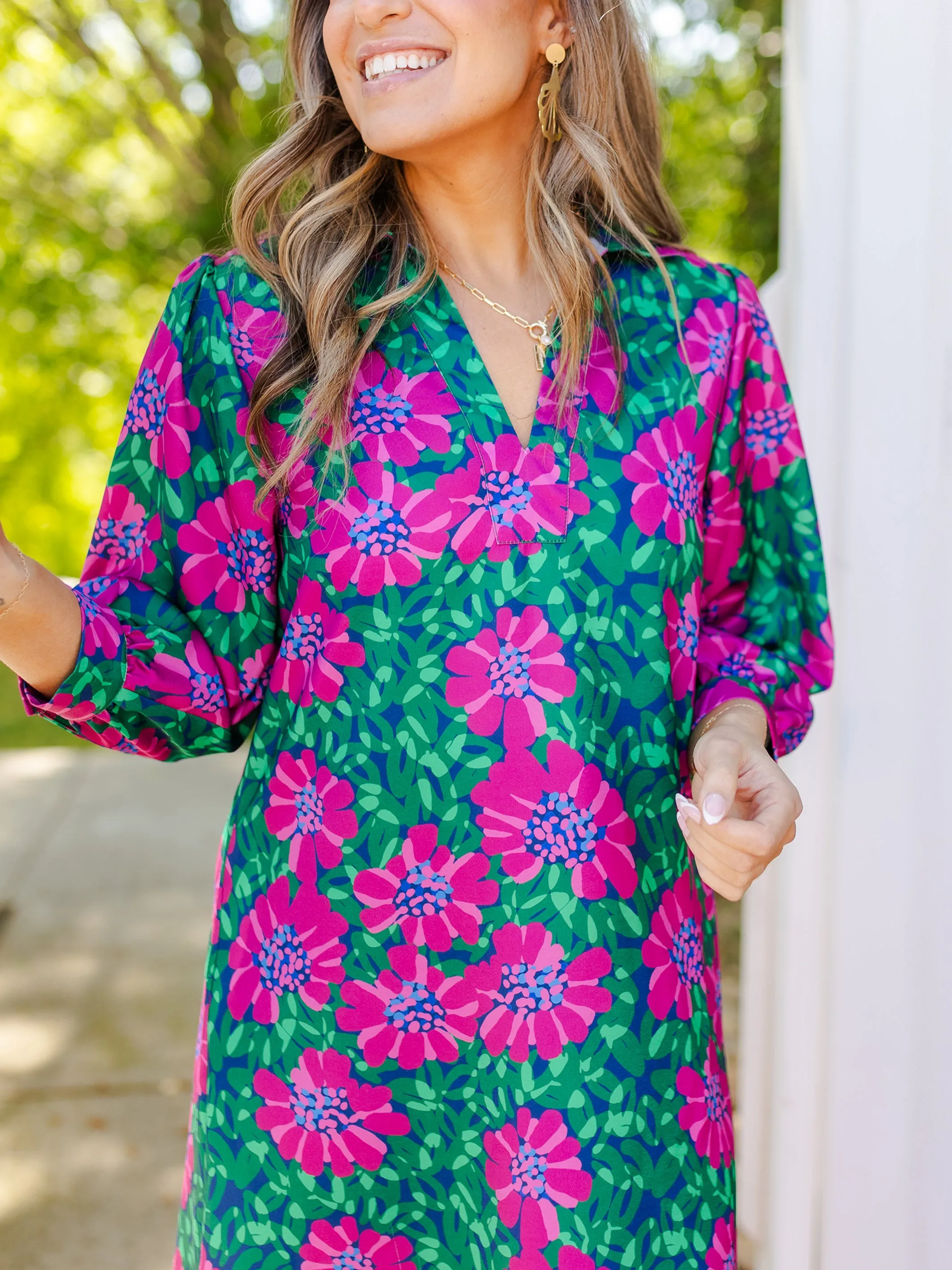 FINAL SALE - Charlee Dress | Wildflower Navy sold by Michelle McDowell product image thumbnail 3