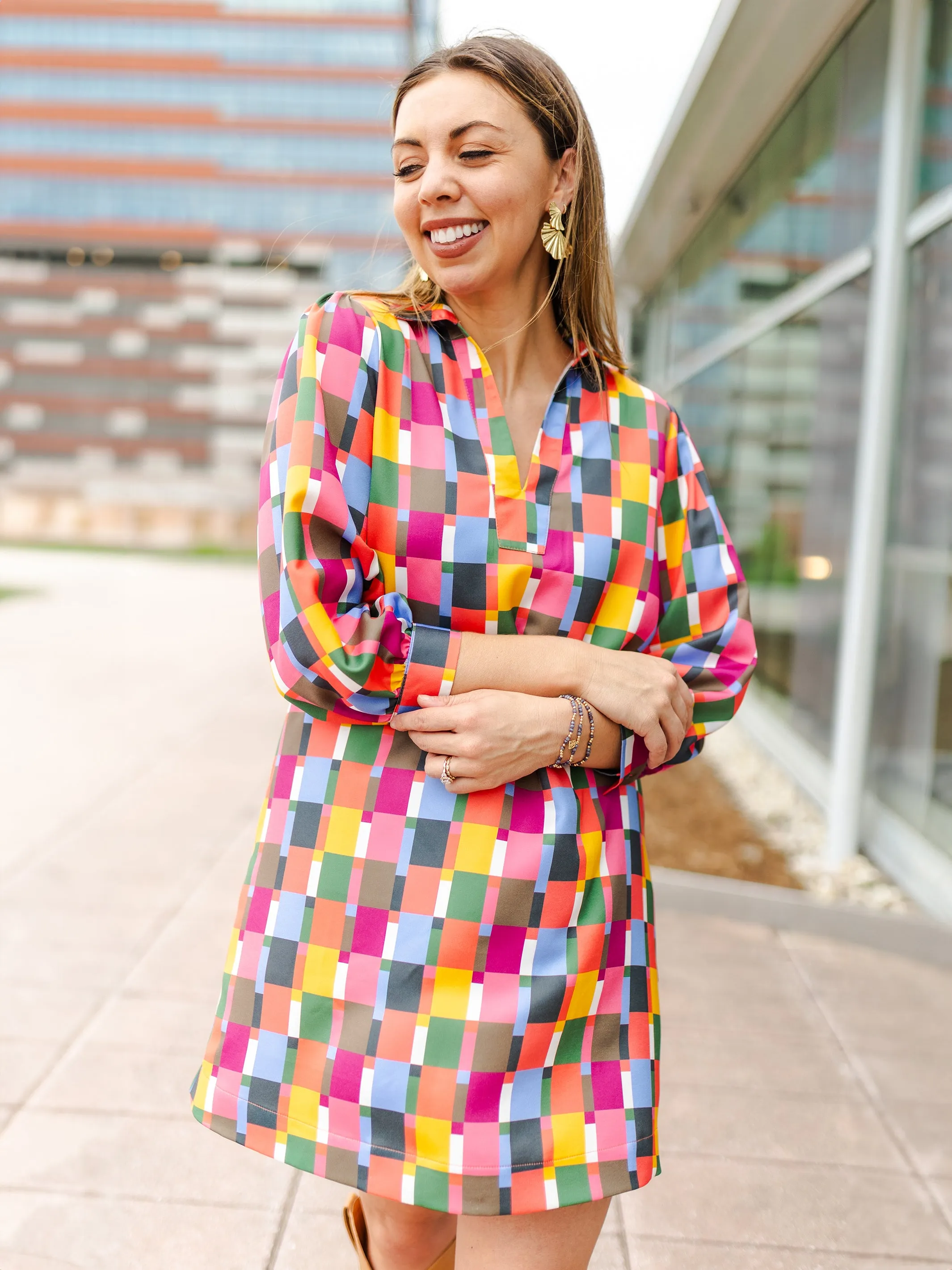 FINAL SALE - Charlee Dress | Check Me Out Multi sold by Michelle McDowell product image thumbnail 2