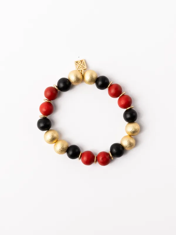 Nori Bracelet | Red + Black sold by Michelle McDowell