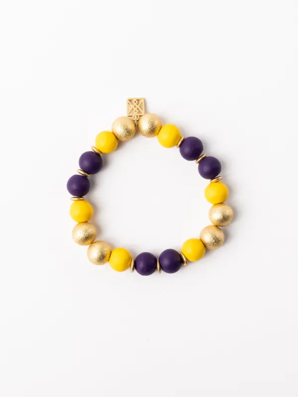 Nori Bracelet | Purple + Gold sold by Michelle McDowell