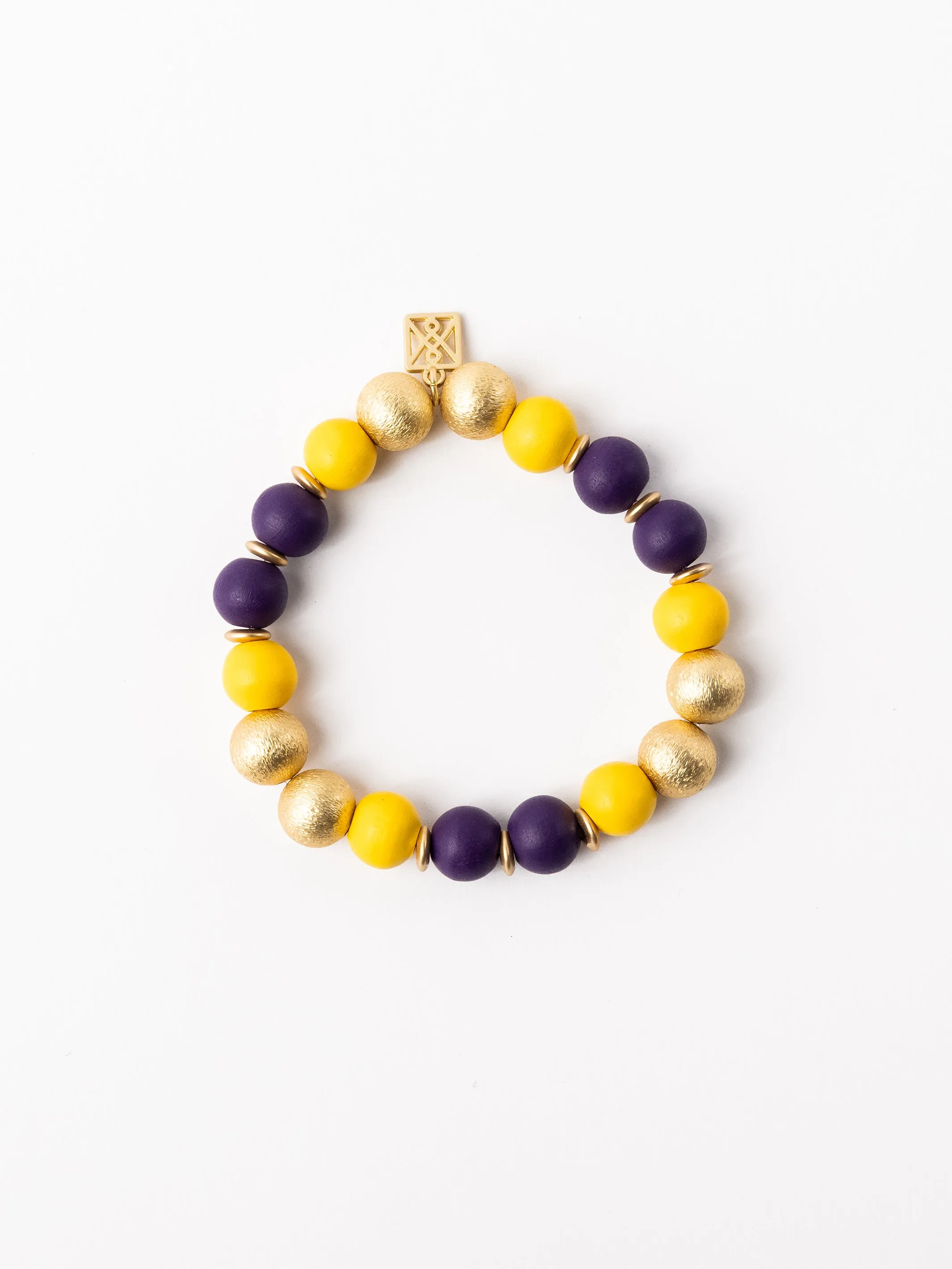 Nori Bracelet | Purple + Gold sold by Michelle McDowell