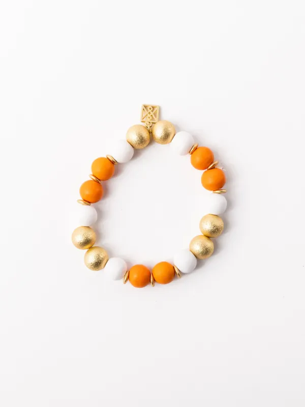 Nori Bracelet | Orange + White sold by Michelle McDowell