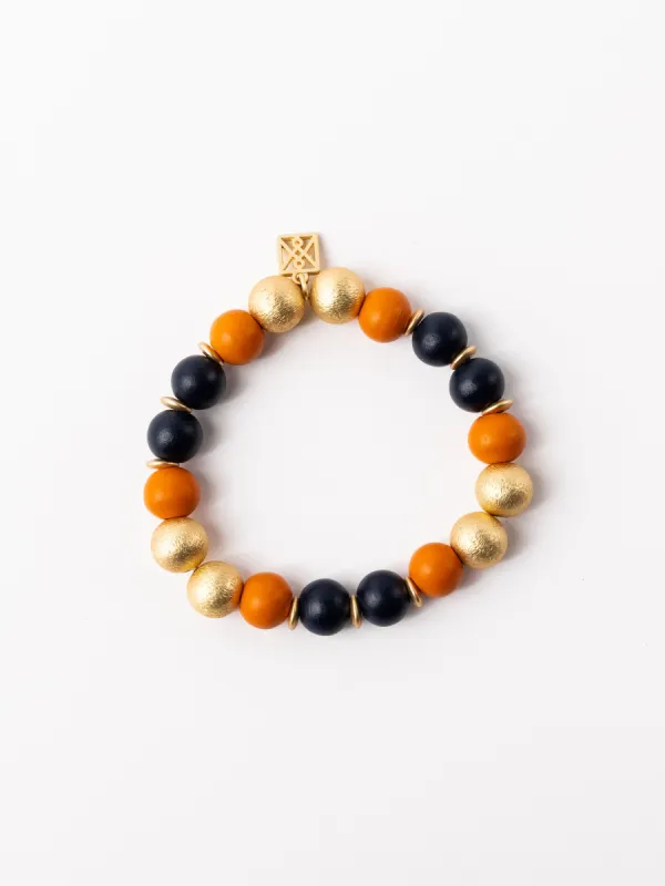 Nori Bracelet | Navy + Orange sold by Michelle McDowell