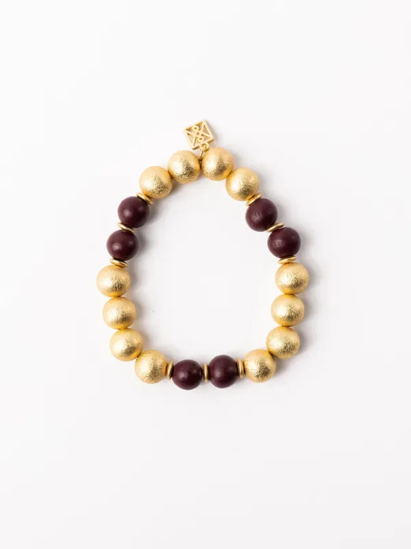Nori Bracelet | Garnet + Gold sold by Michelle McDowell