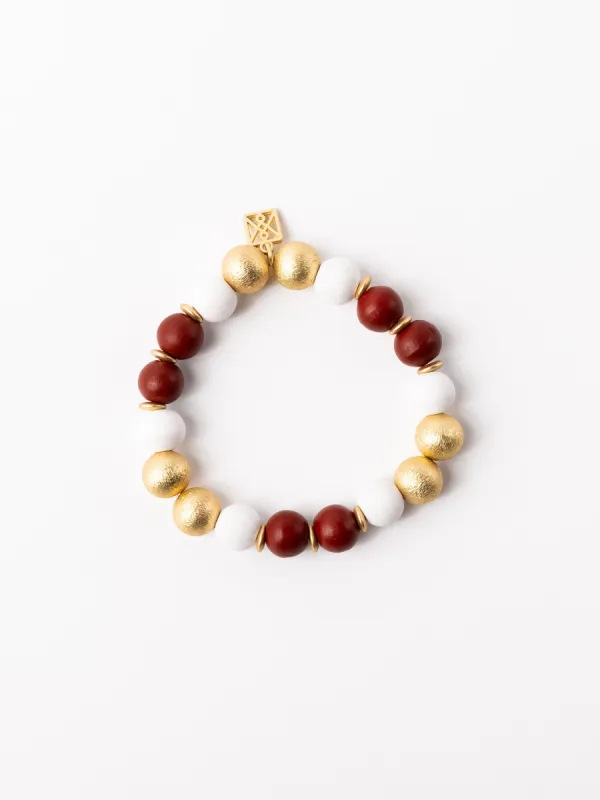 Nori Bracelet | Crimson + White sold by Michelle McDowell