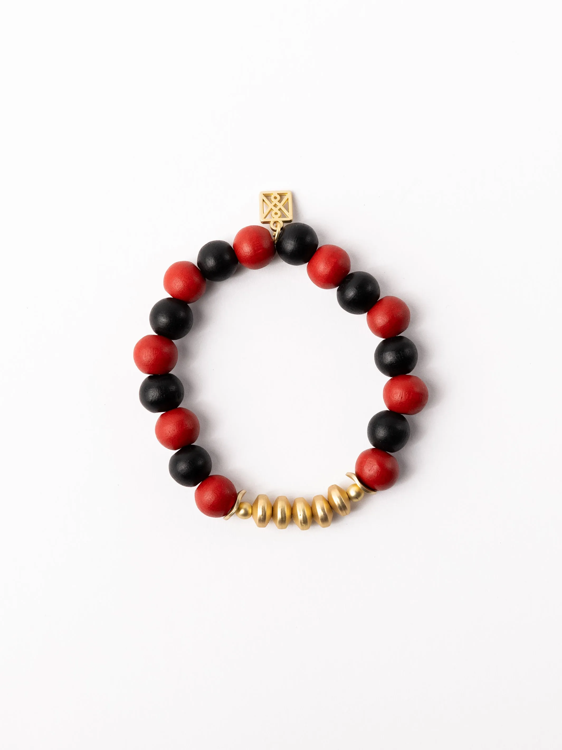 Myles Bracelet | Red + Black sold by Michelle McDowell