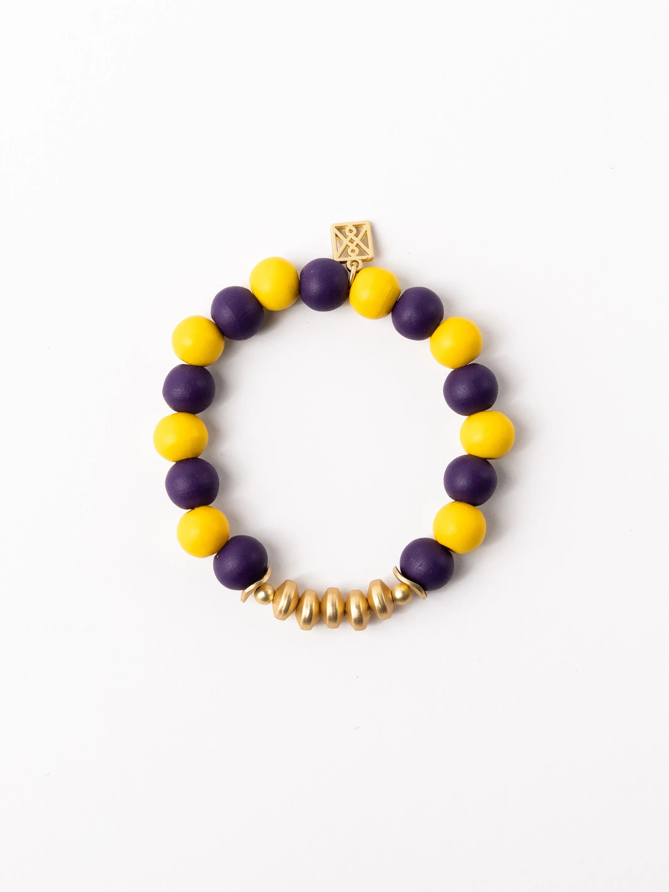 Myles Bracelet | Purple + Gold sold by Michelle McDowell