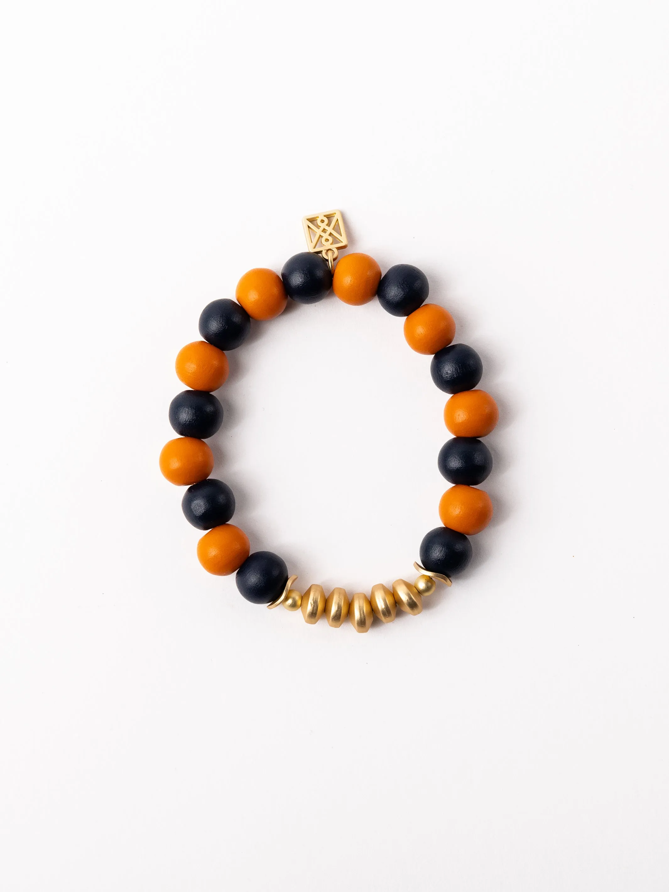Myles Bracelet | Navy + Orange sold by Michelle McDowell