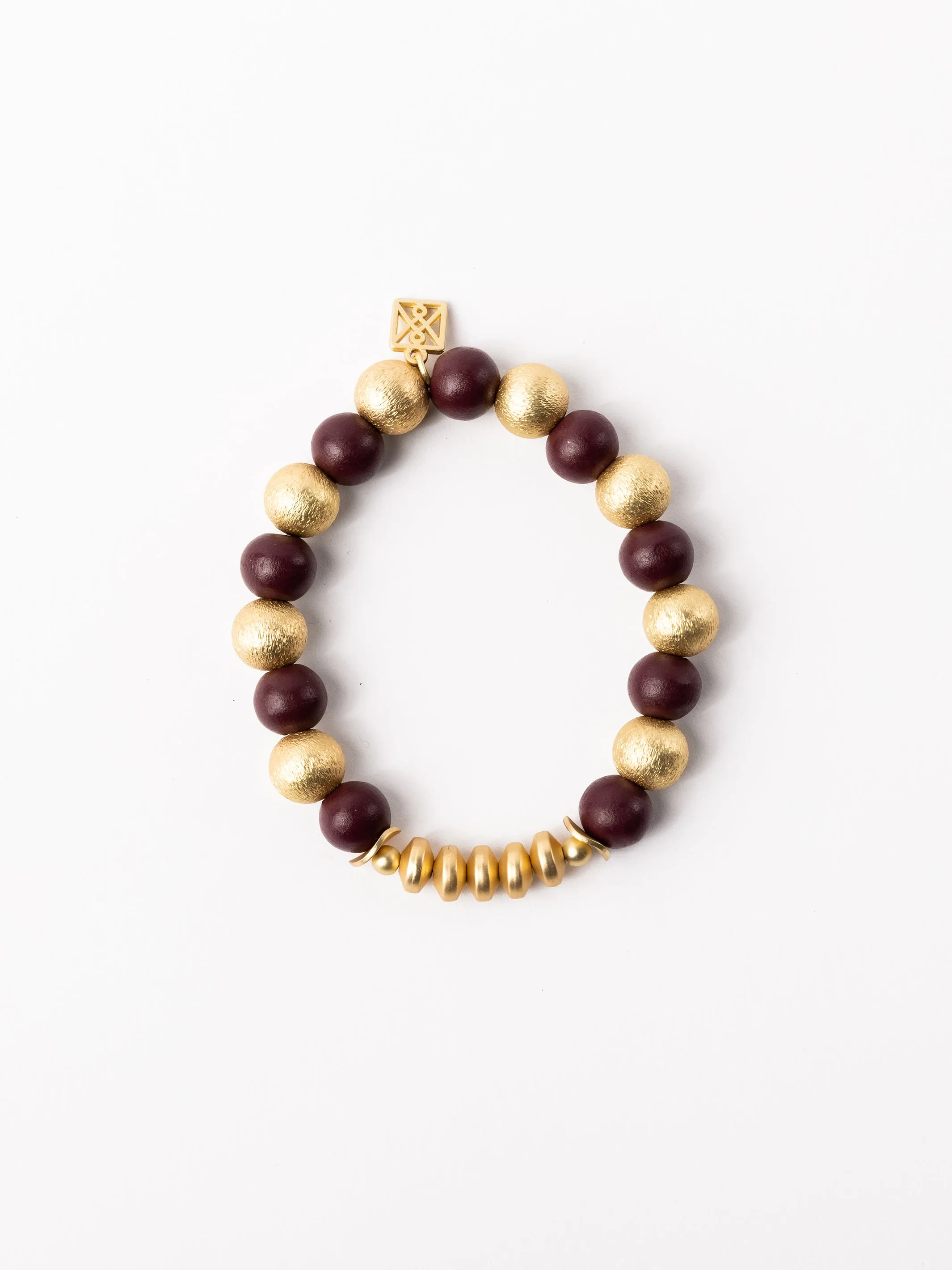 Myles Bracelet | Garnet + Gold sold by Michelle McDowell