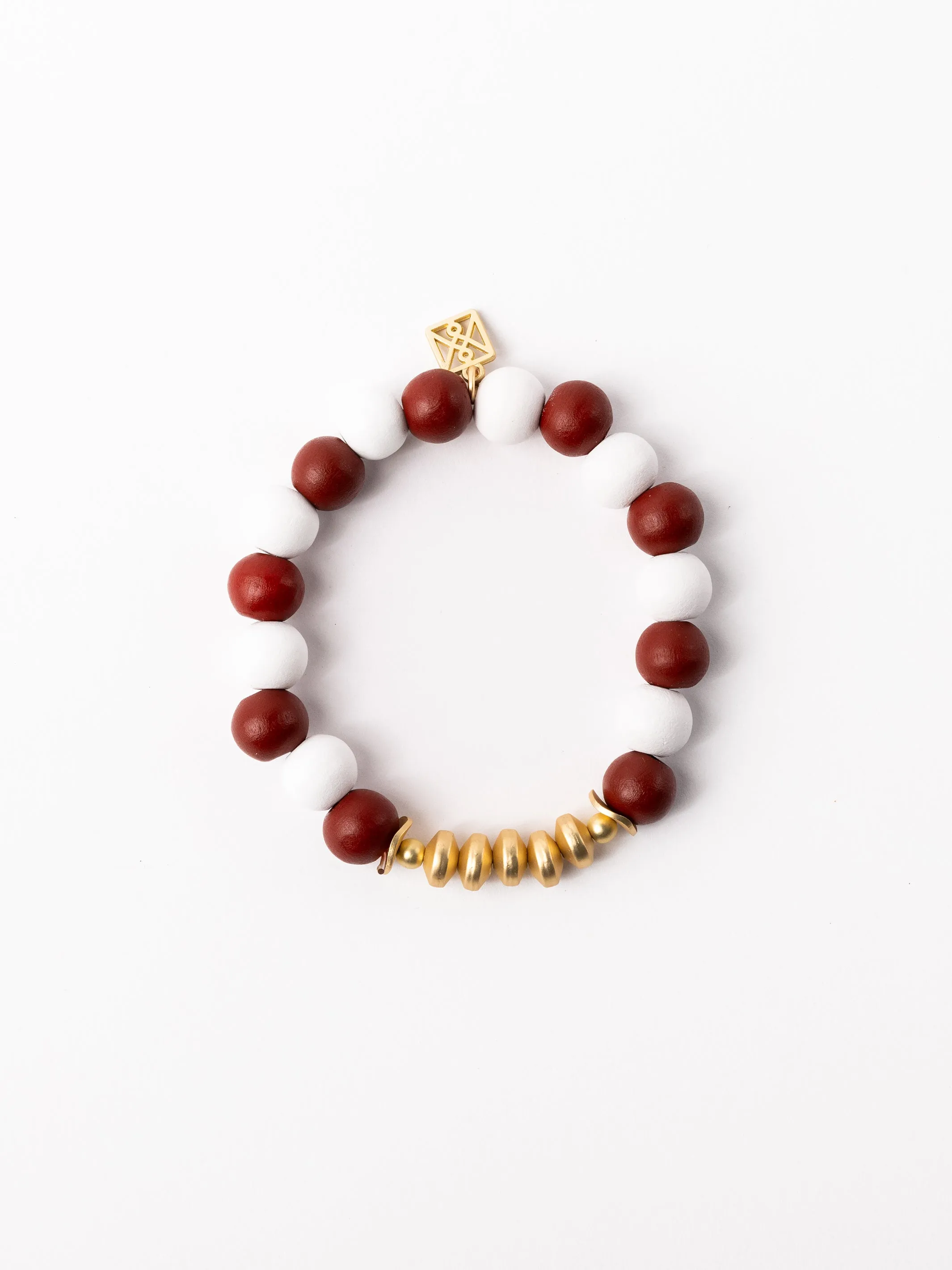 Myles Bracelet | Crimson + White sold by Michelle McDowell
