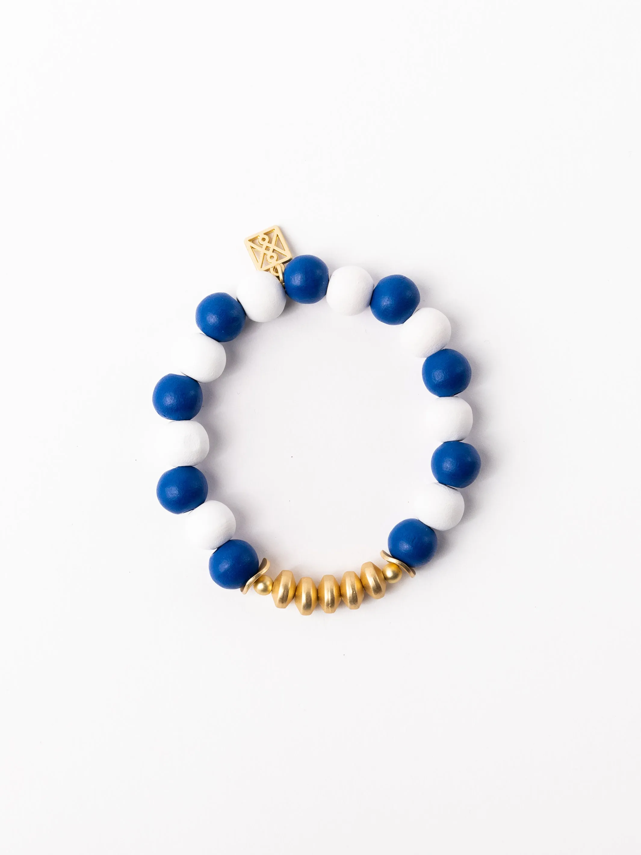 Myles Bracelet | Blue + White sold by Michelle McDowell
