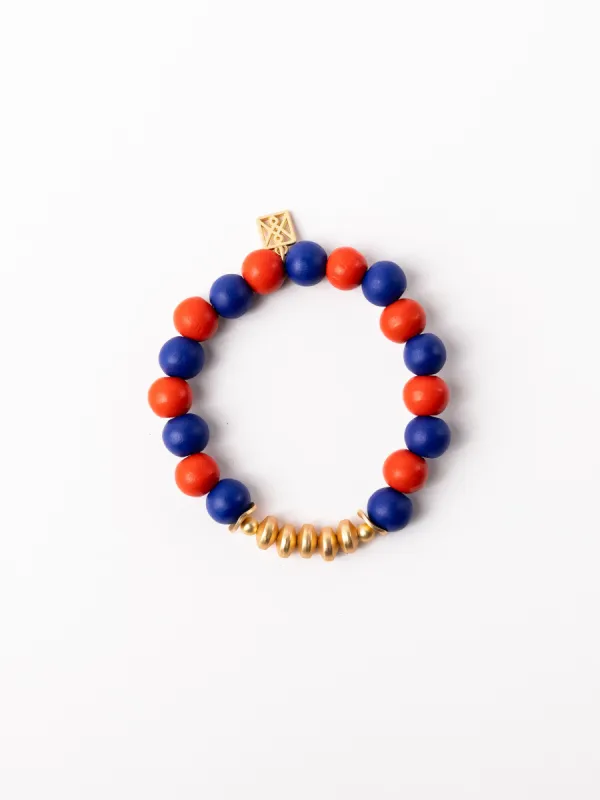 Myles Bracelet | Blue + Orange sold by Michelle McDowell